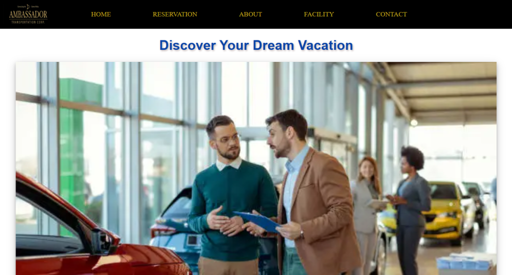 Ambassador Transportation Website – HTML & CSS Project